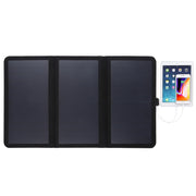 HAWEEL 21W Ultrathin 3-Fold Foldable 5V / 3A Solar Panel Charger with Dual USB Ports, Support QC3.0 and AFC(Black)