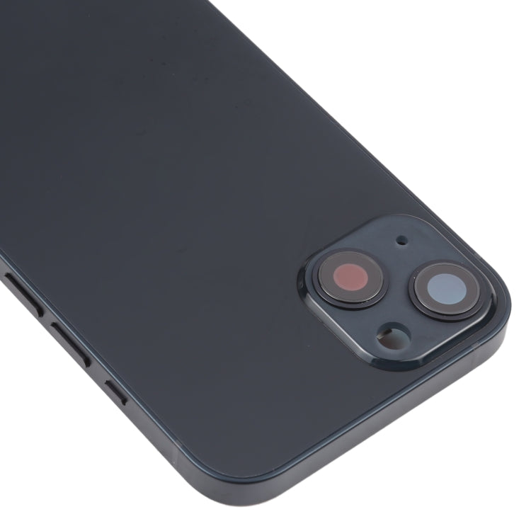 For iPhone 13 Battery Back Cover with Side Keys & Card Tray & Power + Volume Flex Cable & Wireless Charging Module(Black)