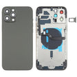 Battery Back Cover (with Side Keys & Card Tray & Power + Volume Flex Cable & Wireless Charging Module) for iPhone 12 Pro Max(Black) - Back Cover by PMC TechLife | Online Shopping South Africa | PMC TechLife