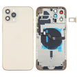Battery Back Cover (with Side Keys & Card Tray & Power + Volume Flex Cable & Wireless Charging Module) for iPhone 12 Pro Max(Gold) - Back Cover by PMC TechLife | Online Shopping South Africa | PMC TechLife | Buy Now Pay Later Mobicred