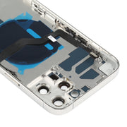 Battery Back Cover (with Side Keys & Card Tray & Power + Volume Flex Cable & Wireless Charging Module) for iPhone 12 Pro Max(White)