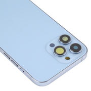 For iPhone 13 Pro Max Battery Back Cover with Side Keys & Card Tray & Power + Volume Flex Cable & Wireless Charging Module(Blue)