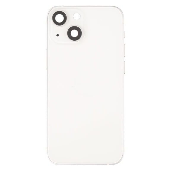 For iPhone 13 mini Battery Back Cover with Side Keys & Card Tray & Power + Volume Flex Cable & Wireless Charging Module(White)