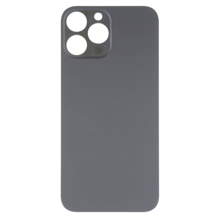 Easy Replacement Big Camera Hole Glass Back Battery Cover for iPhone 14 Pro Max(Black)