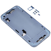 For iPhone 14 Battery Back Cover with Middle Frame / Side Keys(Blue)
