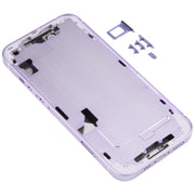 For iPhone 14 Battery Back Cover with Middle Frame / Side Keys(Purple)