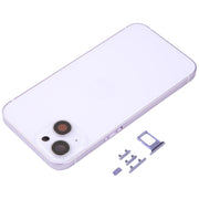 For iPhone 14 Battery Back Cover with Middle Frame / Side Keys(Purple)