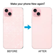For iPhone 15 Glass Battery Back Cover(Pink)