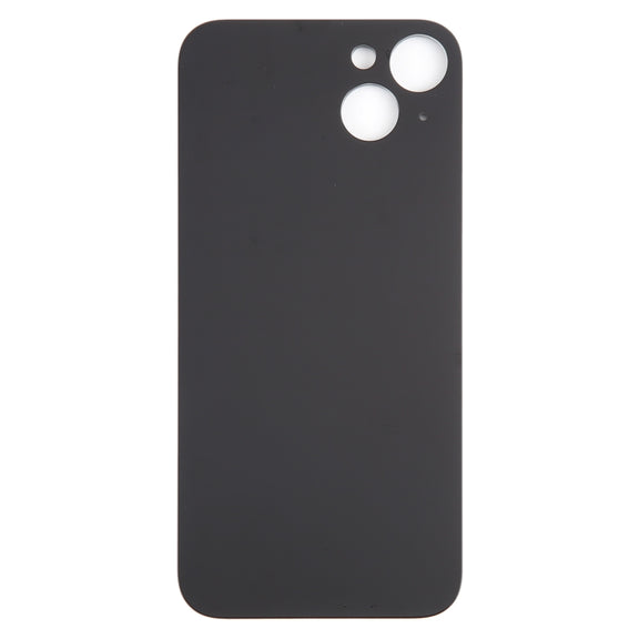 For iPhone 15 Plus Glass Battery Back Cover(Black)