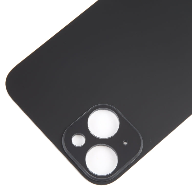 For iPhone 15 Plus Glass Battery Back Cover(Black)