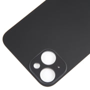For iPhone 15 Plus Glass Battery Back Cover(Black)