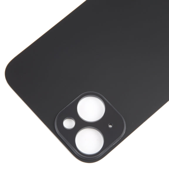 For iPhone 15 Plus Glass Battery Back Cover(Black)