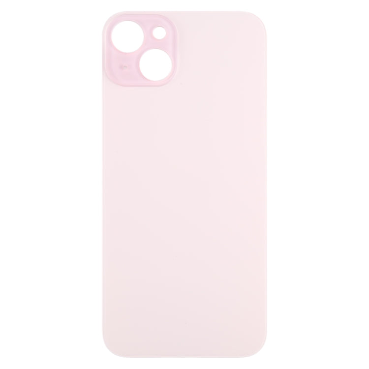 For iPhone 15 Plus Glass Battery Back Cover(Pink)