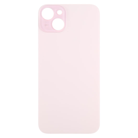 For iPhone 15 Plus Glass Battery Back Cover(Pink)