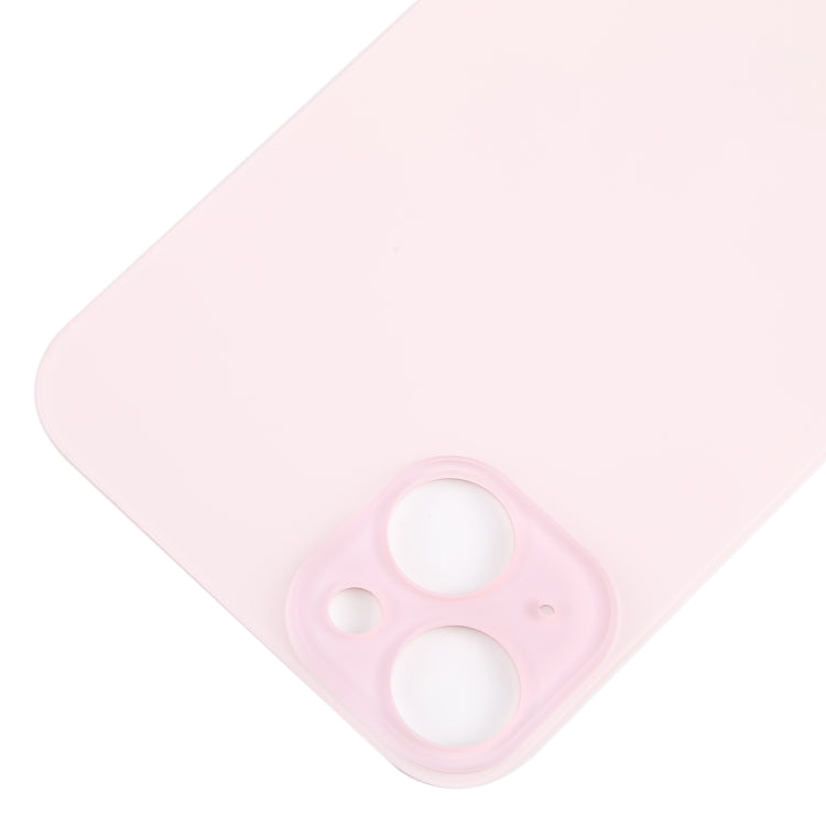 For iPhone 15 Plus Glass Battery Back Cover(Pink)