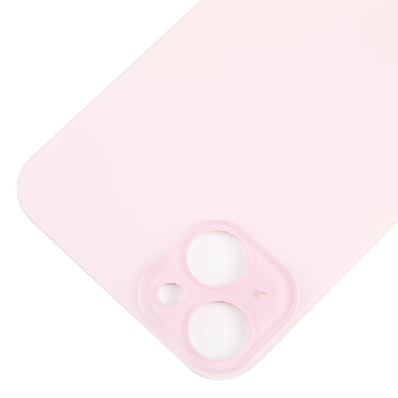For iPhone 15 Plus Glass Battery Back Cover(Pink)