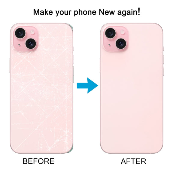 For iPhone 15 Plus Glass Battery Back Cover(Pink)