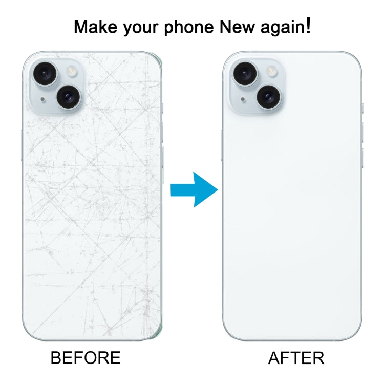 For iPhone 15 Plus Glass Battery Back Cover(Blue)