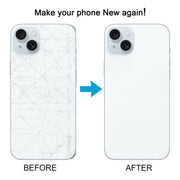 For iPhone 15 Plus Glass Battery Back Cover(Blue)