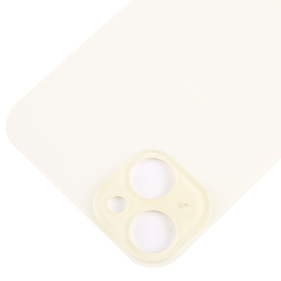 For iPhone 15 Plus Glass Battery Back Cover(Yellow)