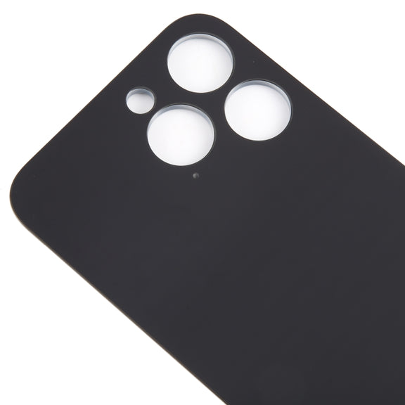 For iPhone 15 Pro Glass Battery Back Cover(Black)