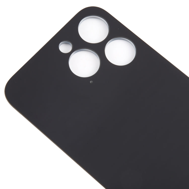 For iPhone 15 Pro Glass Battery Back Cover(Black)