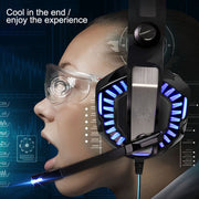 KOTION EACH G2000 Stereo Bass Gaming Headphone with Microphone & LED Light, For PS4, Smartphone, Tablet, Computer, Notebook(Red)