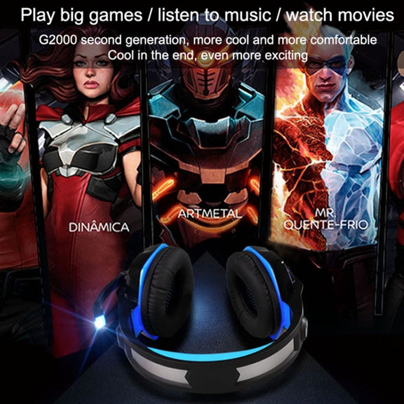 KOTION EACH G2000 Stereo Bass Gaming Headphone with Microphone & LED Light, For PS4, Smartphone, Tablet, Computer, Notebook(Red)