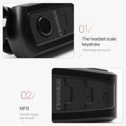 Fineblue F910 CSR4.1 Retractable Cable Caller Vibration Reminder Anti-theft Bluetooth Headset(Gold)