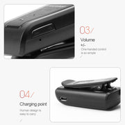 Fineblue F910 CSR4.1 Retractable Cable Caller Vibration Reminder Anti-theft Bluetooth Headset(Red)