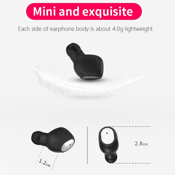 Q2 TWS Bluetooth 5.0 Binaural Stereo Wireless Sports Bluetooth Earphone(Black)