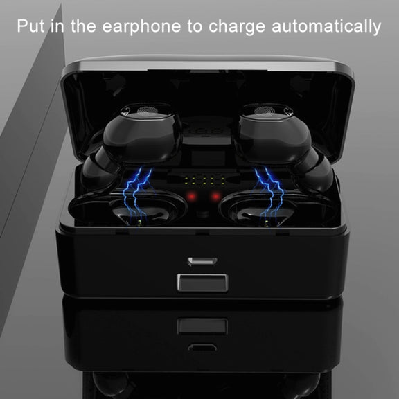 G10 TWS Bluetooth 5.0 Wireless Bluetooth Earphone with Charging Box, Support Digital Display & HD Call & Power Bank(Black)