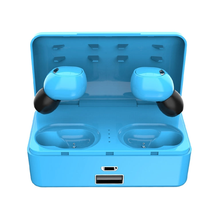 G10 TWS Bluetooth 5.0 Wireless Bluetooth Earphone with Charging Box, Support Digital Display & HD Call & Power Bank(Blue)