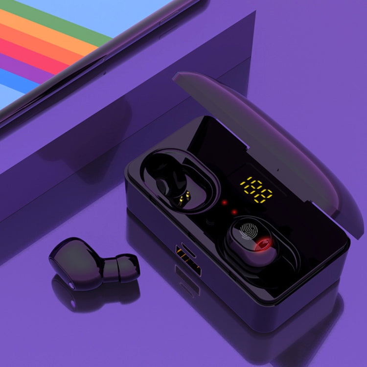 G10 TWS Bluetooth 5.0 Wireless Bluetooth Earphone with Charging Box, Support Digital Display & HD Call & Power Bank(Blue)