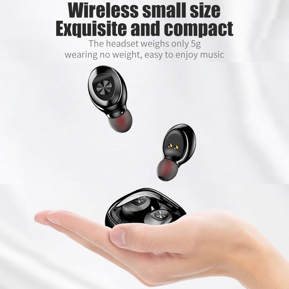 XG-8 TWS Digital Display Touch Bluetooth Earphone with Magnetic Charging Box(Black)