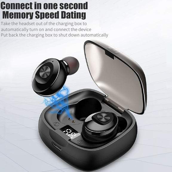 XG-8 TWS Digital Display Touch Bluetooth Earphone with Magnetic Charging Box(Pink)