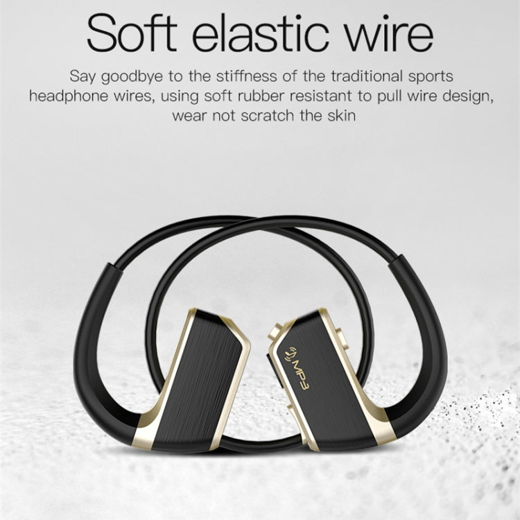 J2 Bluetooth 4.2 Binaural Hanging Type Wireless Sports Bluetooth Earphone, Built-in Memory (Gold)
