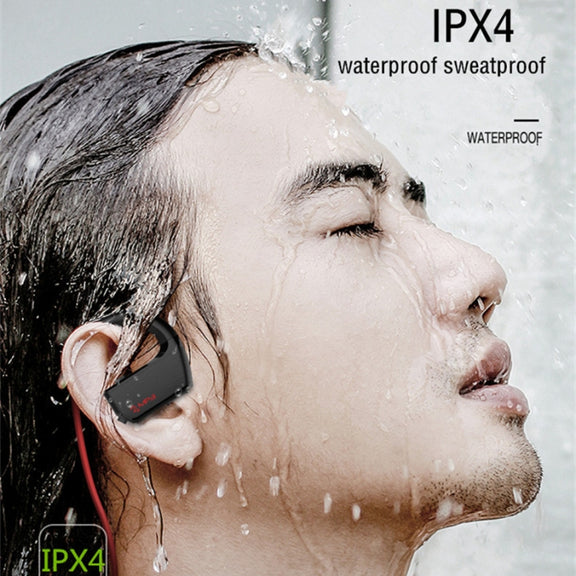J2 Bluetooth 4.2 Binaural Hanging Type Wireless Sports Bluetooth Earphone, Built-in Memory (Red)