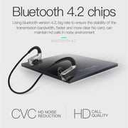 J2 Bluetooth 4.2 Binaural Hanging Type Wireless Sports Bluetooth Earphone, Built-in Memory (Red)