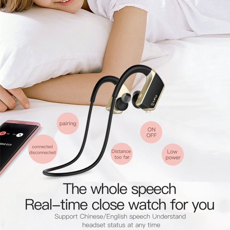 J2 Bluetooth 4.2 Binaural Hanging Type Wireless Sports Bluetooth Earphone, Built-in Memory (Silver)