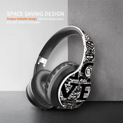 B1 Graffiti Pattern Wireless Bluetooth V5.0 Headset (Red)