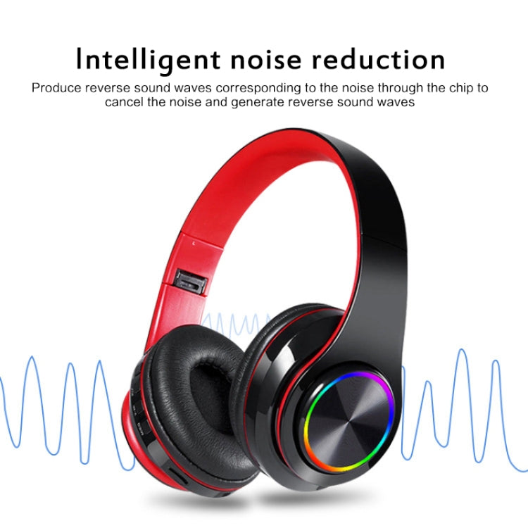 B39 Wireless Bluetooth V5.0 Headset (Black Red)