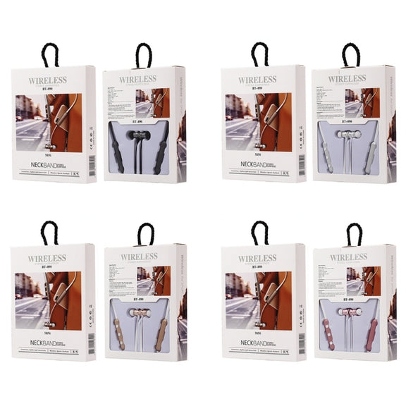 BT-890 Bluetooth 4.2 Hanging Neck Design Bluetooth Headset, Support Music Play & Switching & Volume Control & Answer(Gold)