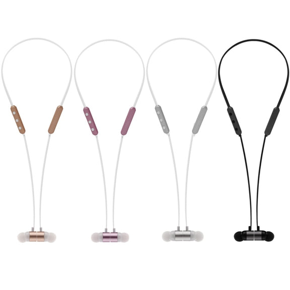 BT-900 Bluetooth 4.2 Hanging Neck Design Bluetooth Headset, Support Music Play & Switching & Volume Control & Answer(Silver)