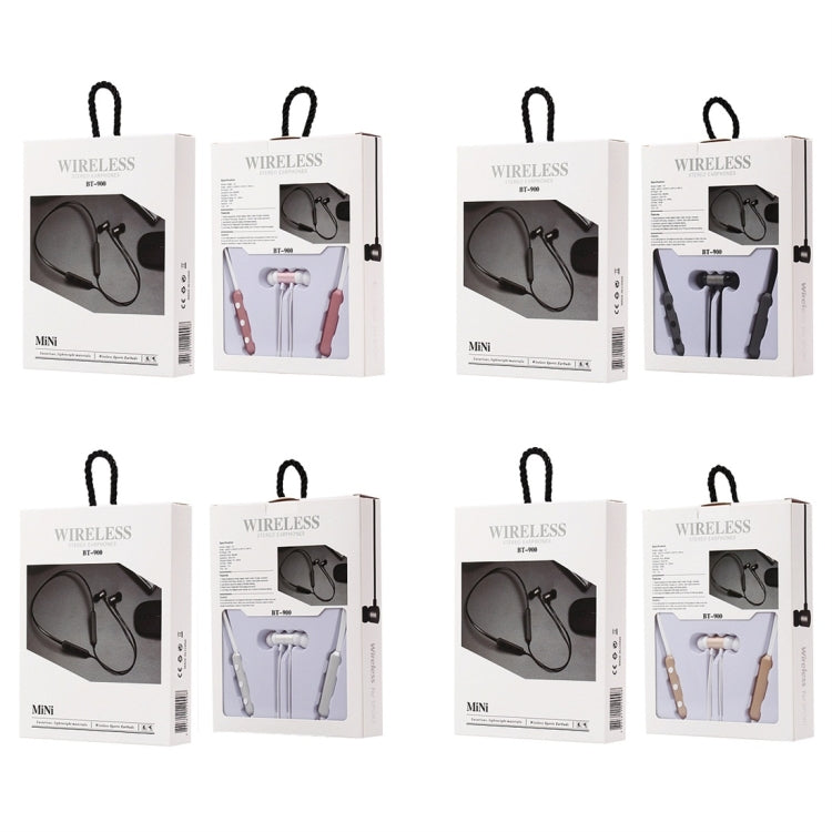 BT-900 Bluetooth 4.2 Hanging Neck Design Bluetooth Headset, Support Music Play & Switching & Volume Control & Answer(Silver)