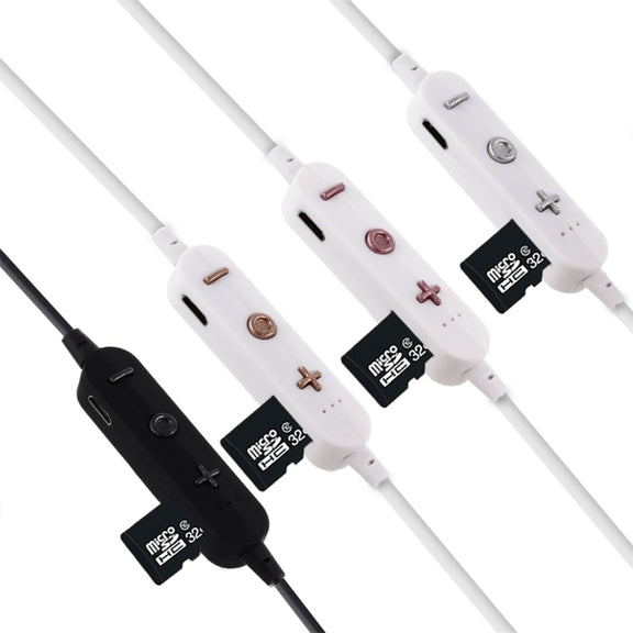 F17 Bluetooth 4.2 Hanging Neck Design Bluetooth Headset, Support Music Play & Switching & Volume Control & Answer(Rose Gold)