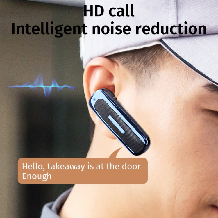 E1 Smart Noise Reduction Unilateral Ear-mounted Bluetooth Earphone (Black Blue)