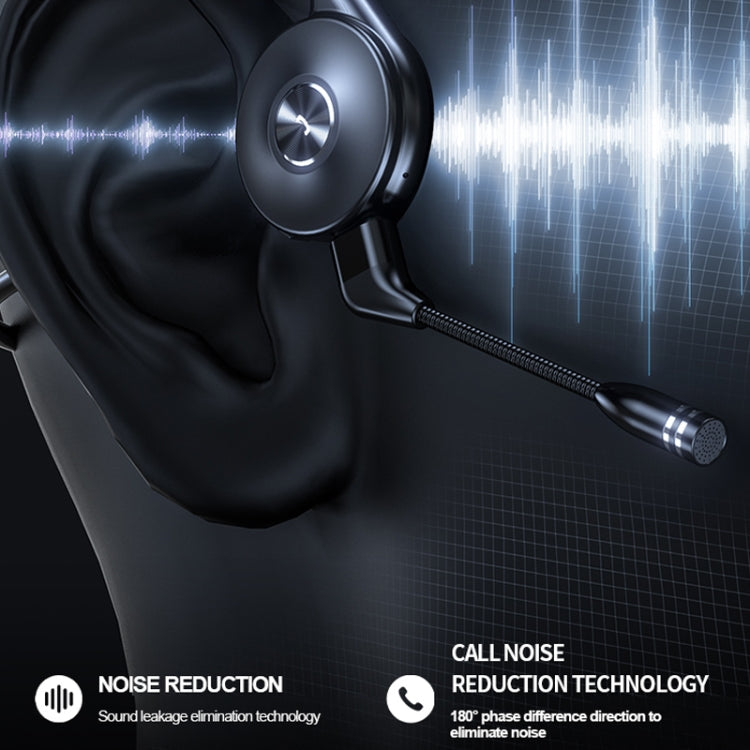 M-1 Back-mounted Touch Noise Reduction Bone Conduction Bluetooth Earphone with Detachable Microphone (Pink)
