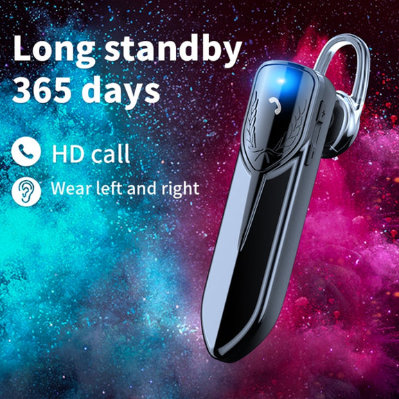 M81 CVC Noise Reduction Unilateral Business Ear-mounted Bluetooth Earphone, Support Siri & One for Two(Black)