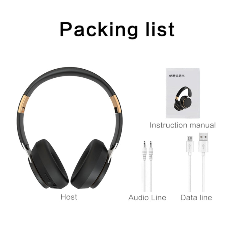 07S Folding Sports Computer Games Wireless Bluetooth V5.0 Headset with Mic (Black)